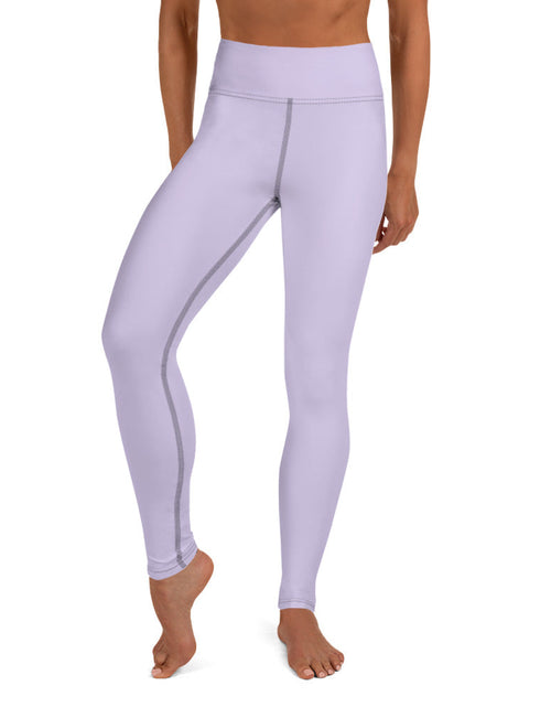 Load image into Gallery viewer, Women's Tropical Purple Sunset Yoga Leggings by Tropical Seas Clothing
