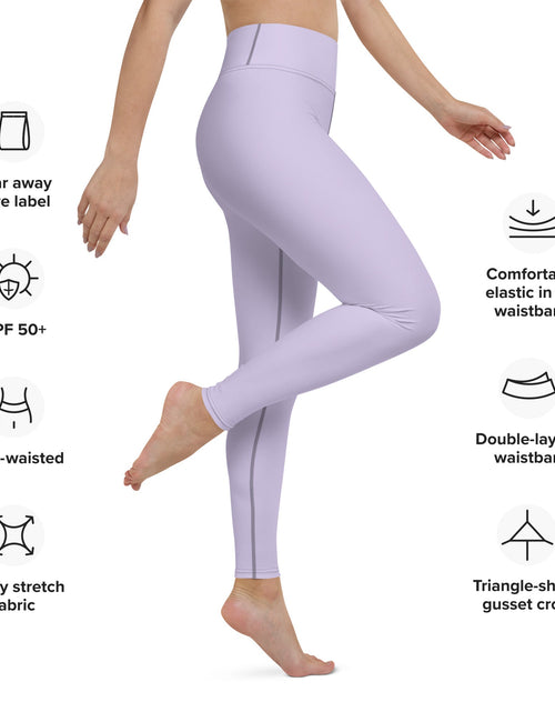 Load image into Gallery viewer, Women's Tropical Purple Sunset Yoga Leggings by Tropical Seas Clothing
