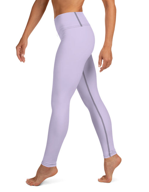 Load image into Gallery viewer, Women's Tropical Purple Sunset Yoga Leggings by Tropical Seas Clothing
