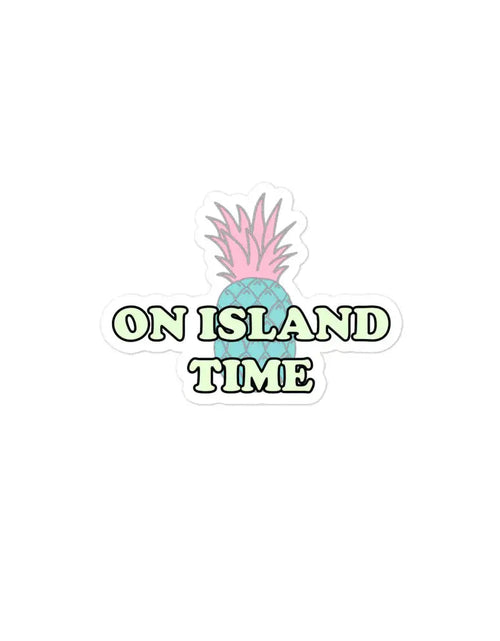 Load image into Gallery viewer, Island Time stickers by Tropical Seas Clothing
