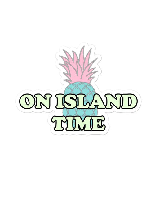 Load image into Gallery viewer, Island Time stickers by Tropical Seas Clothing
