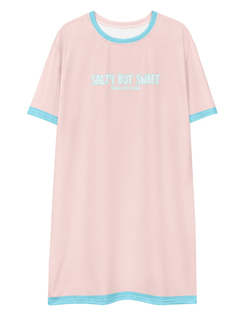 Load image into Gallery viewer, Women's Salty but Sweet T-shirt dress by Tropical Seas Clothing
