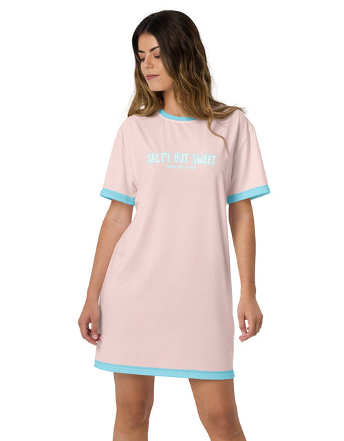 Load image into Gallery viewer, Women's Salty but Sweet T-shirt dress by Tropical Seas Clothing
