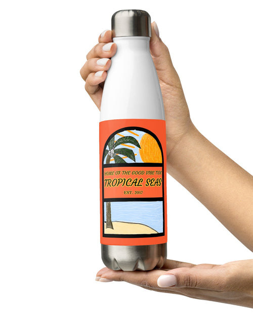 Load image into Gallery viewer, Lazy Afternoon Sketch Stainless Steel Water Bottle by Tropical Seas Clothing
