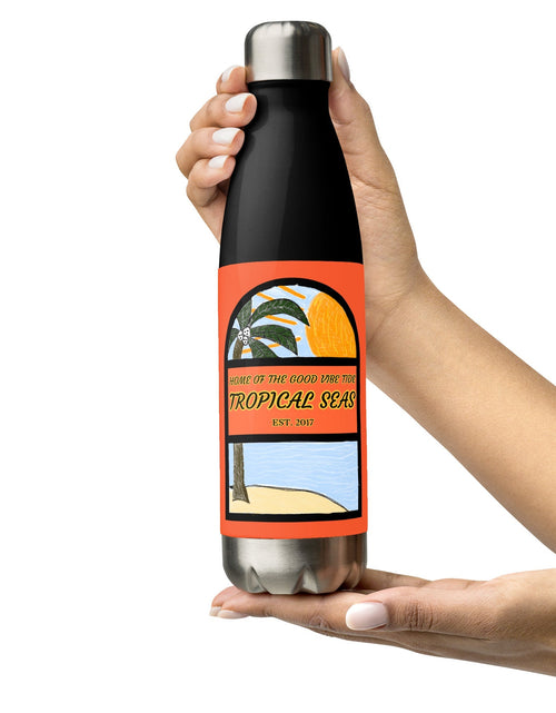 Load image into Gallery viewer, Lazy Afternoon Sketch Stainless Steel Water Bottle by Tropical Seas Clothing
