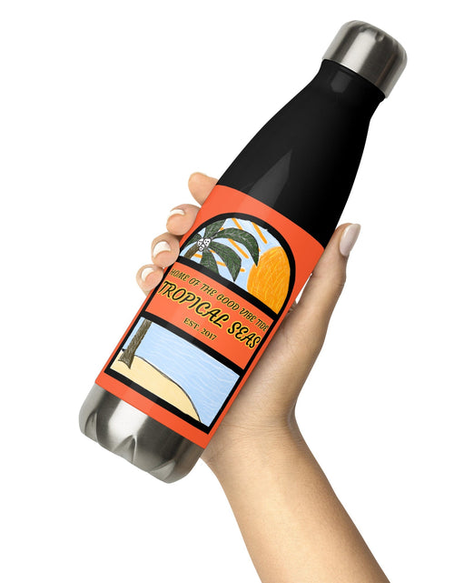 Load image into Gallery viewer, Lazy Afternoon Sketch Stainless Steel Water Bottle by Tropical Seas Clothing

