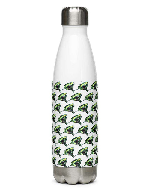 Load image into Gallery viewer, Sharky Stainless Steel Water Bottle by Tropical Seas Clothing
