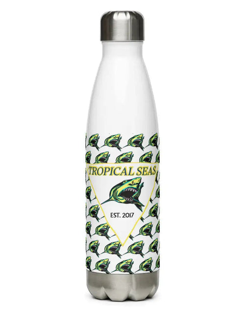Load image into Gallery viewer, Sharky Stainless Steel Water Bottle by Tropical Seas Clothing
