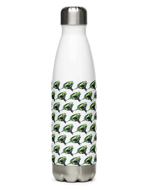 Load image into Gallery viewer, Sharky Stainless Steel Water Bottle by Tropical Seas Clothing
