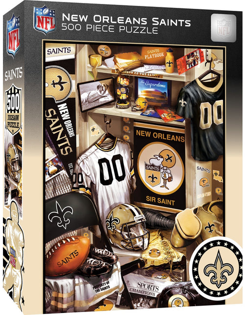 Load image into Gallery viewer, New Orleans Saints - Locker Room 500 Piece Jigsaw Puzzle by MasterPieces Puzzle Company INC

