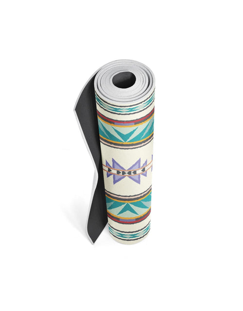 Load image into Gallery viewer, Pendleton x Yune Yoga Mat Turquoise Ridge 5mm by Yune Yoga
