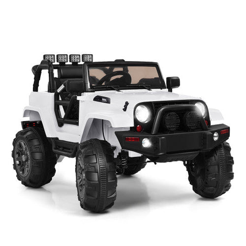 Load image into Gallery viewer, 12V Kids Remote Control Riding Truck Car with LED Lights-White
