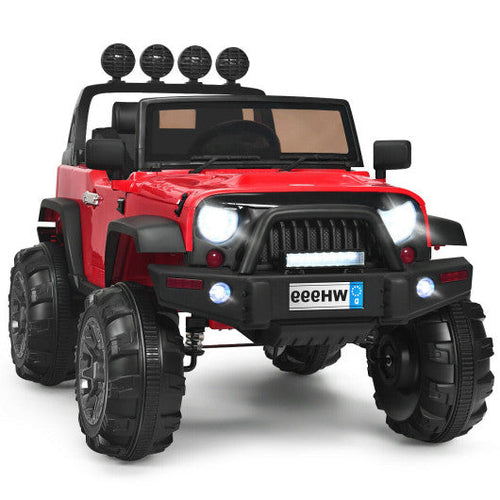 Load image into Gallery viewer, 12V Kids Ride On Truck with Remote Control and Double Magnetic Door-Red
