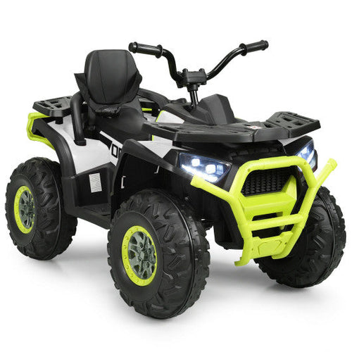Load image into Gallery viewer, 12 V Kids Electric 4-Wheeler ATV Quad with MP3 and LED Lights-White
