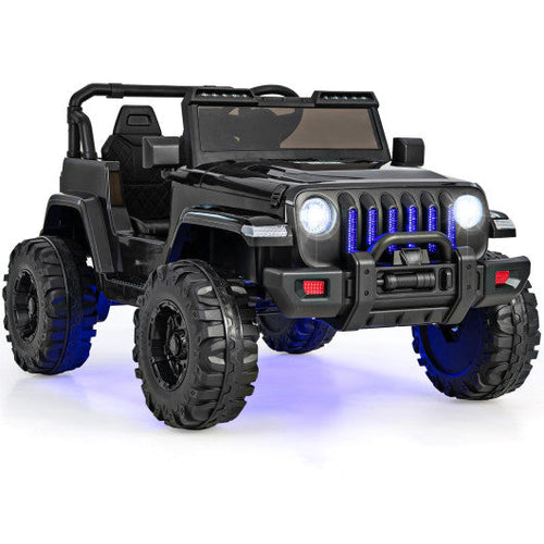 Load image into Gallery viewer, 12V Kids Ride-on Jeep Car with 2.4 G Remote Control-Solid Black
