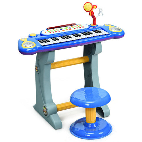 Load image into Gallery viewer, 37 Key Electronic Keyboard Kids Toy Piano-Blue

