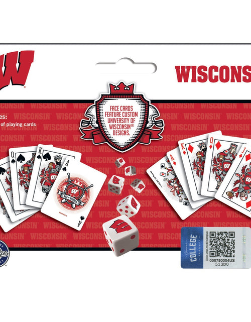 Load image into Gallery viewer, Wisconsin Badgers - 2-Pack Playing Cards &amp; Dice Set by MasterPieces Puzzle Company INC
