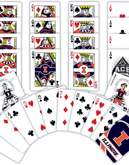 Load image into Gallery viewer, Illinois Fighting Illini Playing Cards - 54 Card Deck by MasterPieces Puzzle Company INC
