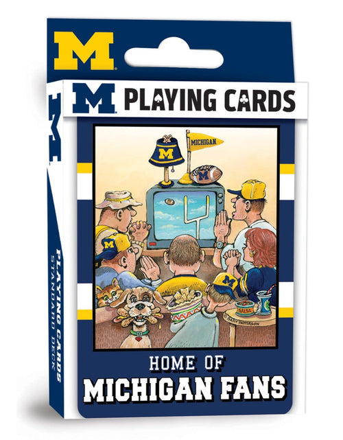 Load image into Gallery viewer, Michigan Wolverines Fan Deck Playing Cards - 54 Card Deck by MasterPieces Puzzle Company INC
