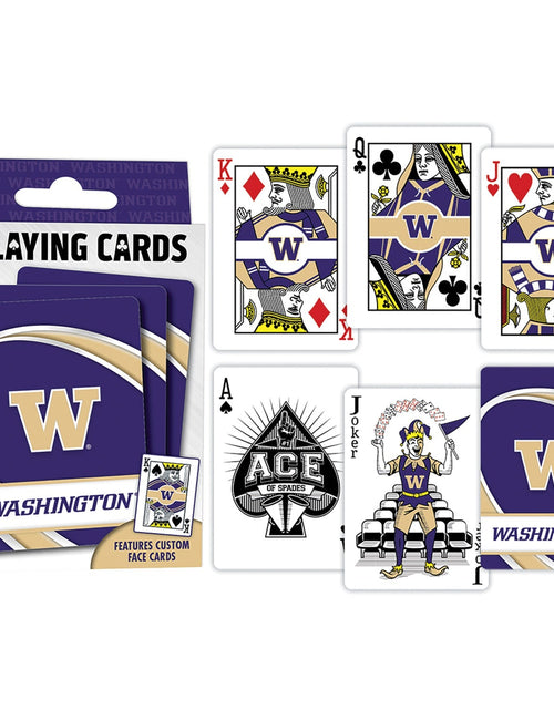 Load image into Gallery viewer, Washington Huskies Playing Cards - 54 Card Deck by MasterPieces Puzzle Company INC
