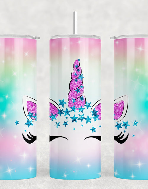 Load image into Gallery viewer, Unicorn - 20 oz Steel Skinny Tumbler - Optional Blue Tooth Speaker - Speaker Color will Vary by Rowdy Ridge Co
