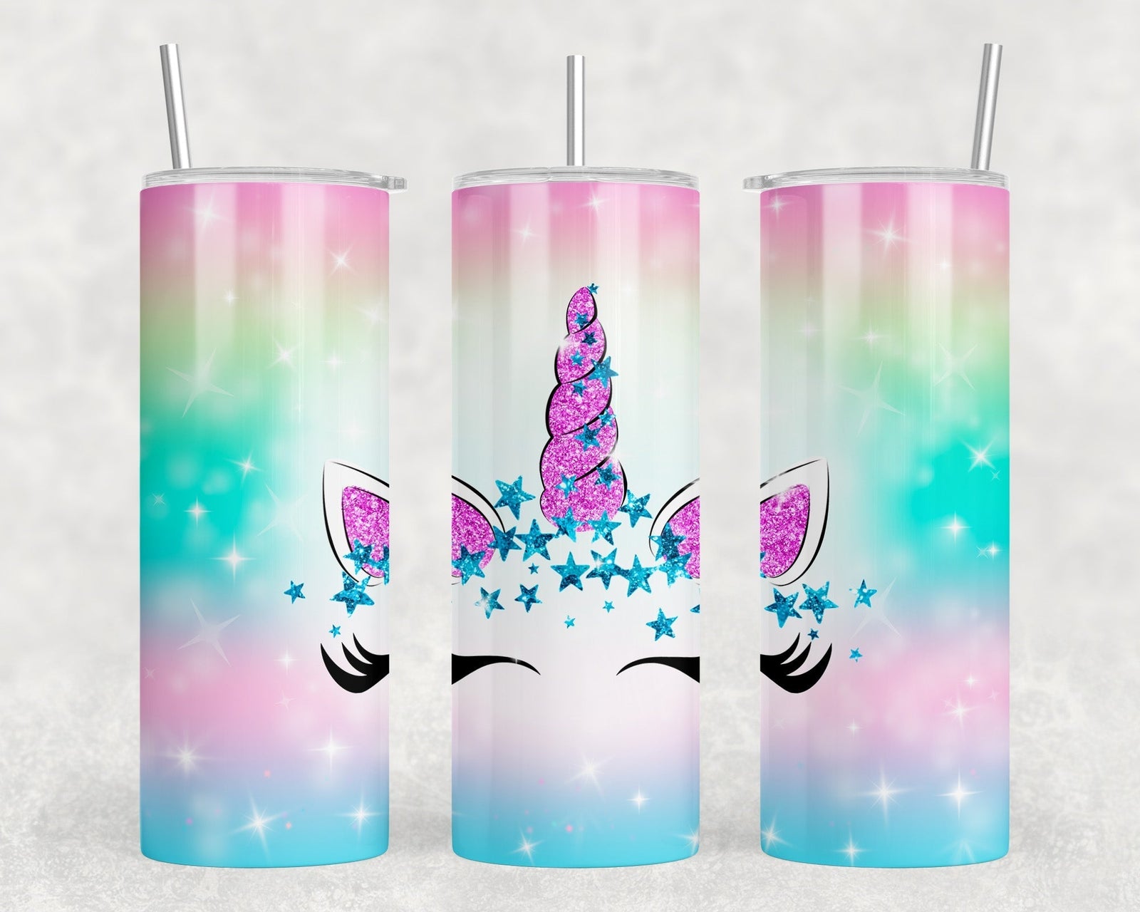 Unicorn - 20 oz Steel Skinny Tumbler - Optional Blue Tooth Speaker - Speaker Color will Vary by Rowdy Ridge Co