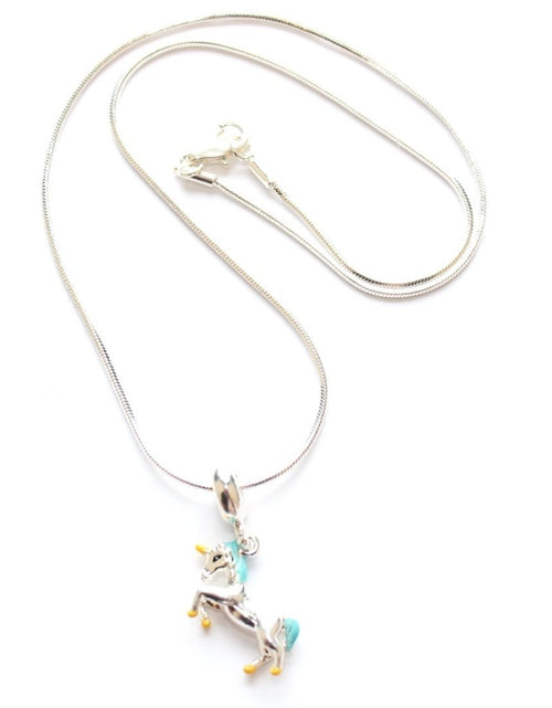 Load image into Gallery viewer, Children's Silver Plated Magical Unicorn Necklace by Liberty Charms USA
