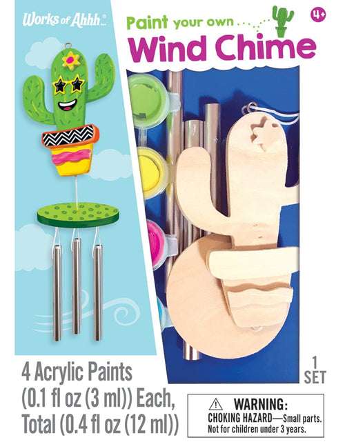 Load image into Gallery viewer, Cactus Wind Chime Wood Craft &amp; Paint Kit by MasterPieces Puzzle Company INC
