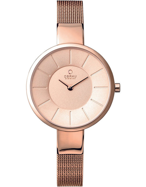Load image into Gallery viewer, Obaku Women's Denmark Rose gold Dial Watch - V149LXVVMV by Balec Group
