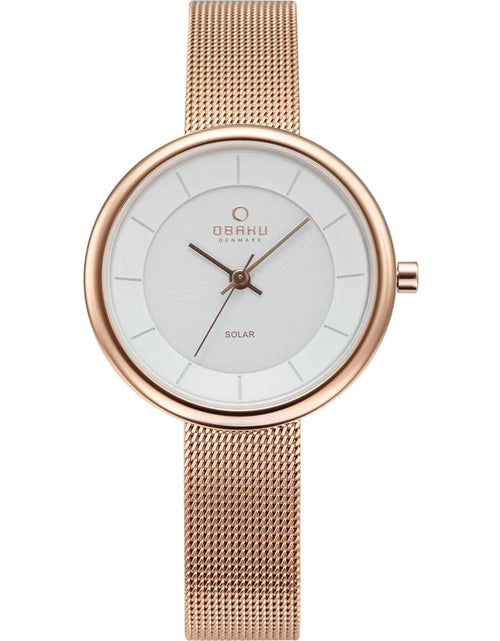 Load image into Gallery viewer, Obaku Women's Lys White Dial Watch - V206LRVWMV by Balec Group
