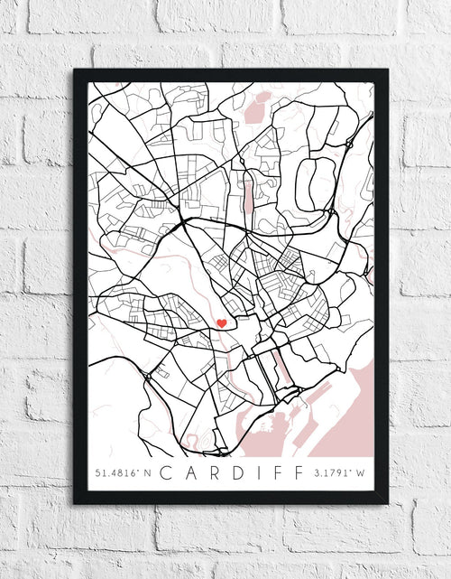 Load image into Gallery viewer, Couple Personalised Valentines Love Engagement Wedding Any Place City Print Coordinates Wall Decor Print by WinsterCreations™ Official Store
