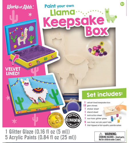 Llama Keepsake Box Wood Craft & Paint Kit by MasterPieces Puzzle Company INC