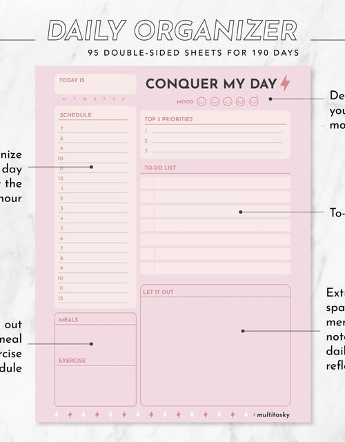 Load image into Gallery viewer, Vegan Leather Organizational Notebook/Journal A5/A6 (3 Paper Options) by Multitasky
