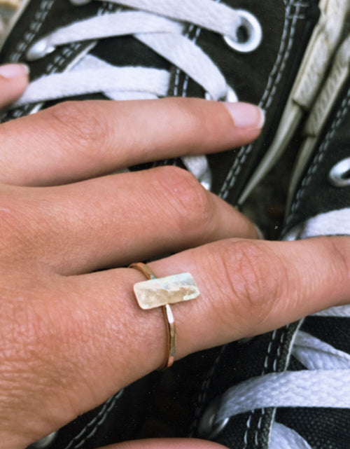 Load image into Gallery viewer, Hammered Vertical Bar Ring by Toasted Jewelry
