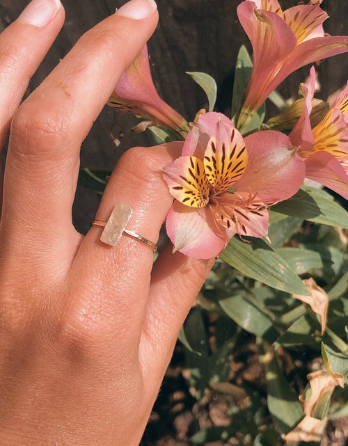 Load image into Gallery viewer, Hammered Vertical Bar Ring by Toasted Jewelry
