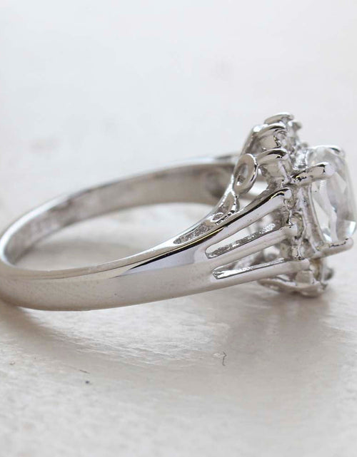 Load image into Gallery viewer, Vintage Jewelry Genuine Stone or Crystal Surrounded by Clear Austrian Crystals Ring Made in the USA by PVD Vintage Jewelry
