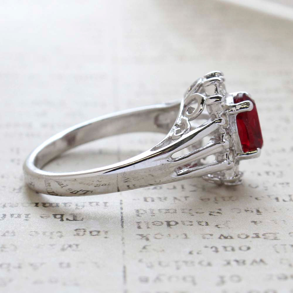 Vintage Jewelry Genuine Stone or Crystal Surrounded by Clear Austrian Crystals Ring Made in the USA by PVD Vintage Jewelry