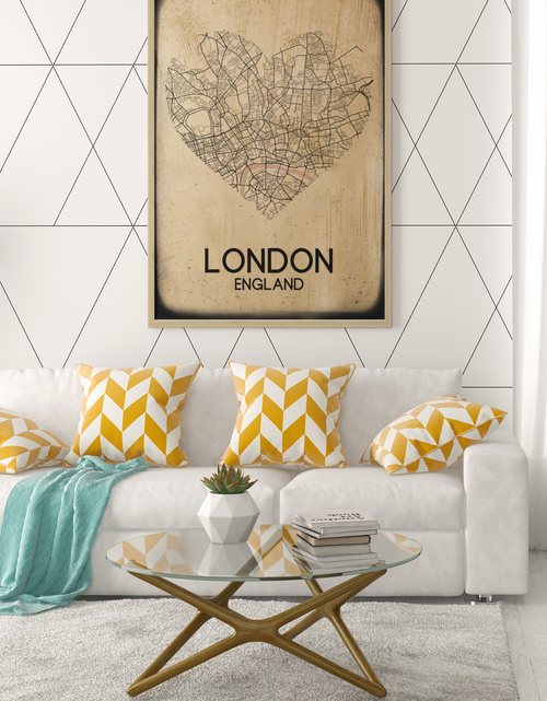 Load image into Gallery viewer, Love Heart Map Any City &amp; Country Personalised 2022 Wall Decor Print with 10 New Styles by WinsterCreations™ Official Store
