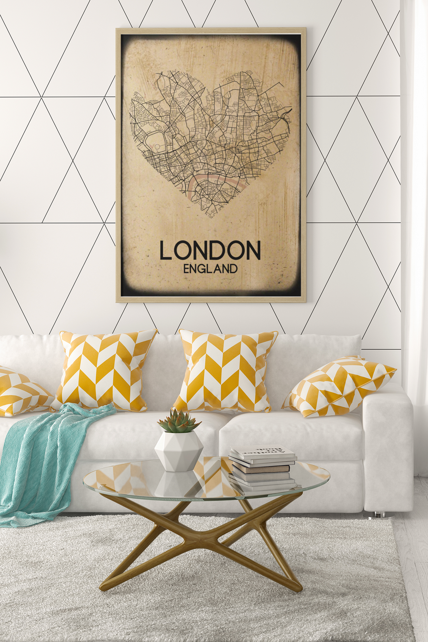 Love Heart Map Any City & Country Personalised 2022 Wall Decor Print with 10 New Styles by WinsterCreations™ Official Store