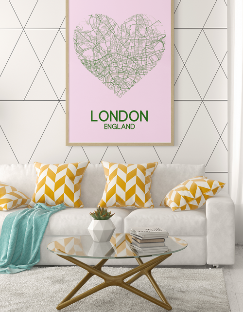Load image into Gallery viewer, Love Heart Map Any City &amp; Country Personalised 2022 Wall Decor Print with 10 New Styles by WinsterCreations™ Official Store
