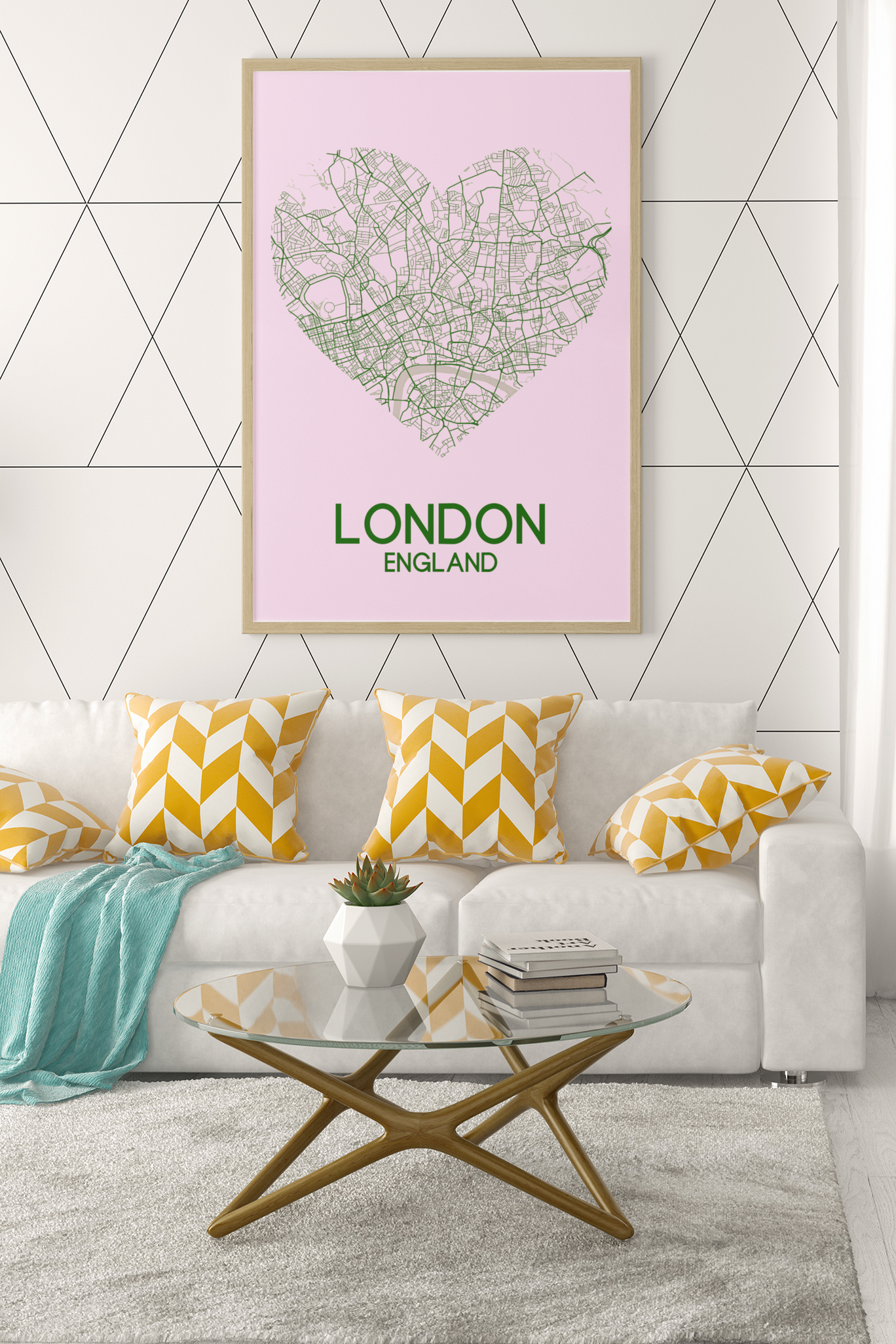 Love Heart Map Any City & Country Personalised 2022 Wall Decor Print with 10 New Styles by WinsterCreations™ Official Store