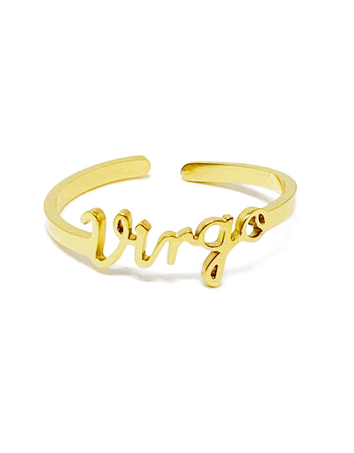 Load image into Gallery viewer, Scripted Zodiac Ring by Ellisonyoung.com
