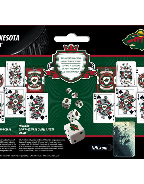 Load image into Gallery viewer, Minnesota Wild - 2-Pack Playing Cards &amp; Dice Set by MasterPieces Puzzle Company INC
