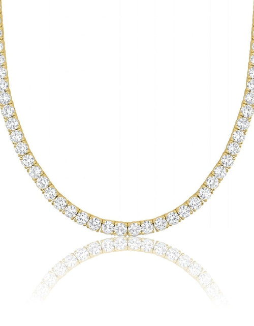 Load image into Gallery viewer, VVS1 Moissanite Diamond 925 Sterling Silver Tennis Chain in 14K Gold by Bling Proud | Urban Jewelry Online Store

