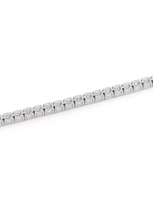 Load image into Gallery viewer, VVS1 Moissanite Diamond 925 Sterling Silver Tennis Chain in White Gold by Bling Proud | Urban Jewelry Online Store

