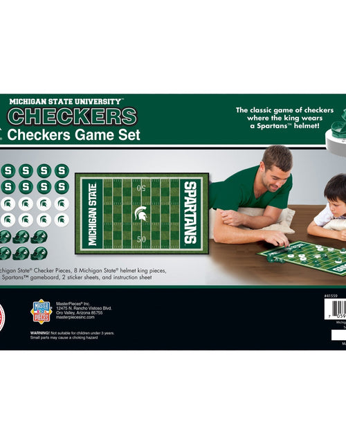 Load image into Gallery viewer, Michigan State Spartans Checkers Board Game by MasterPieces Puzzle Company INC
