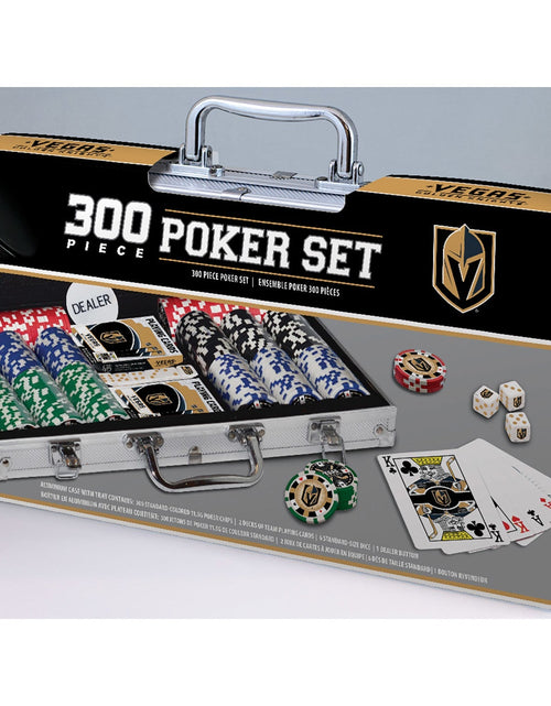 Load image into Gallery viewer, Las Vegas Golden Knights 300 Piece Poker Set by MasterPieces Puzzle Company INC
