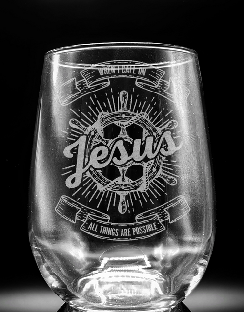 Load image into Gallery viewer, CHRISTIANITY Wine Glasses by LumEngrave
