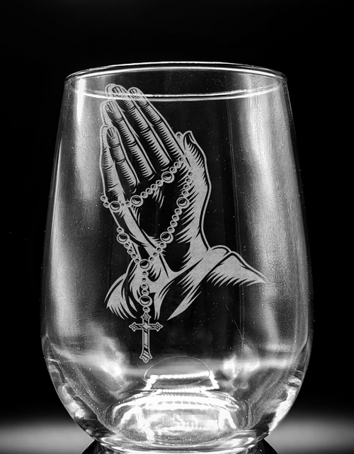 Load image into Gallery viewer, CHRISTIANITY Wine Glasses by LumEngrave
