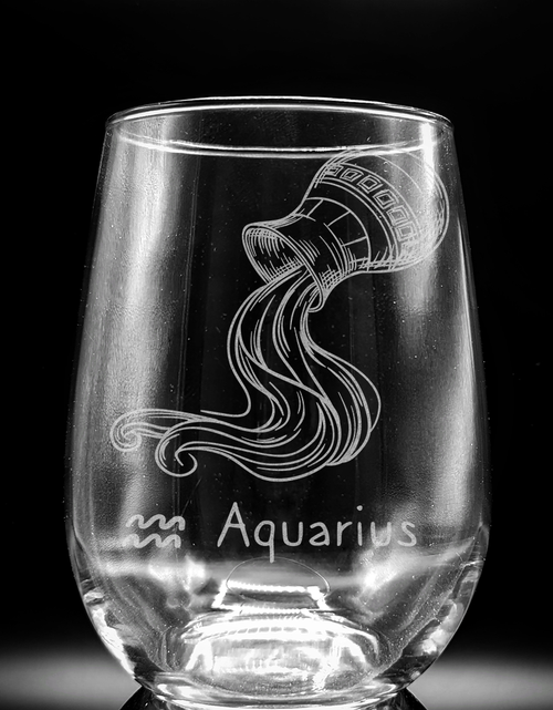 Load image into Gallery viewer, ZODIAC Wine Glasses by LumEngrave

